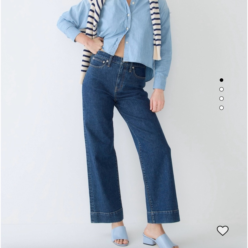 Bourbon wash wide leg trouser jean from J Crew. Size 34 ankle